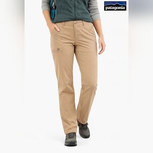 Patagonia Hiking Pants Women Size 10 Tan Lightweight Stretch Outdoor Trail Pant.